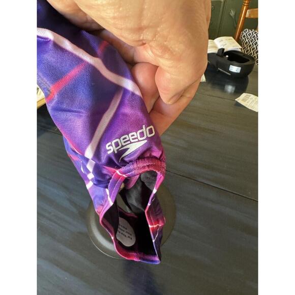 Women's Speedo Eco Endurance UPF 50+ Cheeky Fit Late Nite Neon One Piece Size 26 - Picture 5 of 5